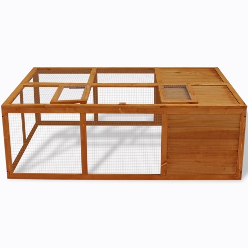 

Chicken coop in an outdoor wooden folding