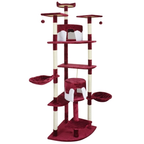 

Cat scratching post 213 cm Red and White