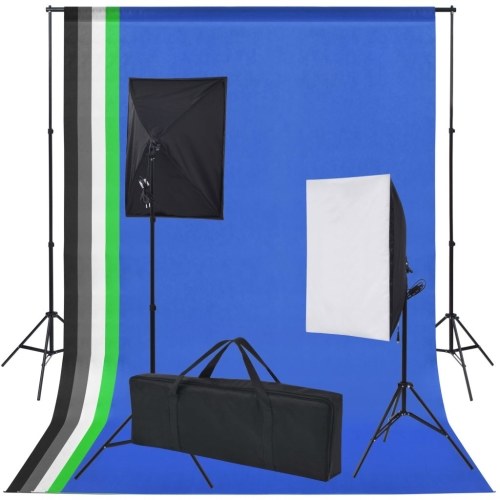 

Photo Studio Kit 5 красочных обоев и 2 софтбоксов