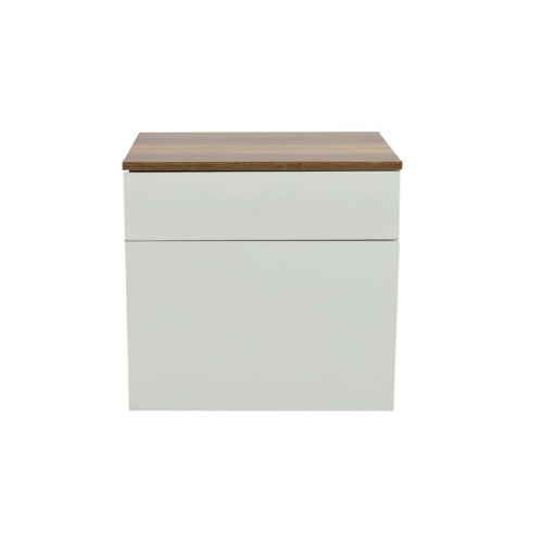 

1 Drawer Bedside Cabinet Bedroom Table Brown/White