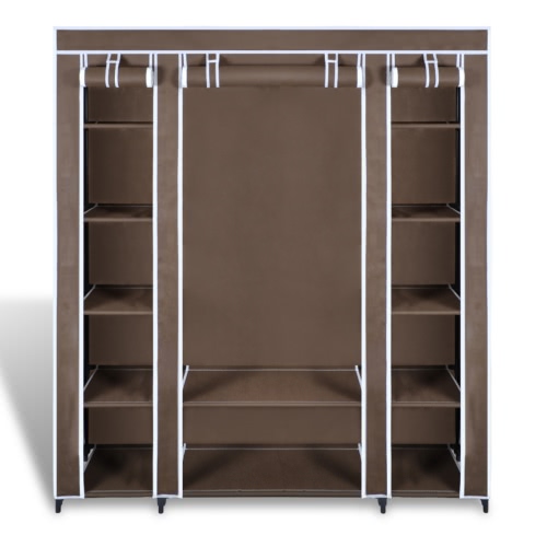

Fabric Cabinet with Compartments 45 x 150 x176 cm Brown