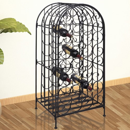 Metal Wine Cabinet Rack Wine Stand for 35 Bottles