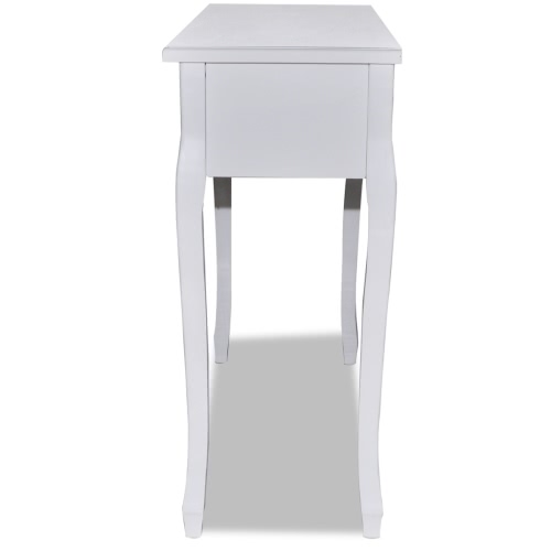 

White Dressing Console Table with Three Drawers