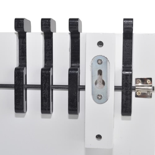 

Piano Keyboard Design Wall-mounted Coat Rack with 16 Black Hooks