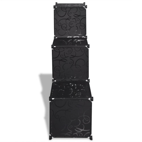 

Black Storage Cube Organiser with 6 Compartments 110 x 37 x 110 cm