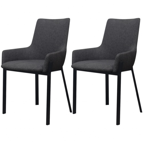 

dining chairs 2 stk Fabric Dark Grey