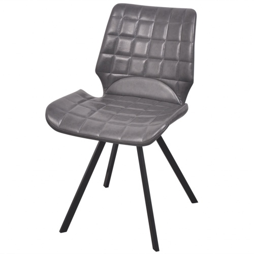 

Dining chair leatherette 4 stk Grey