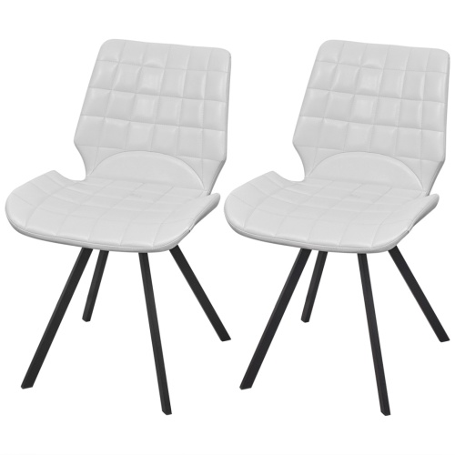 

Dining chair leatherette 2 stk White