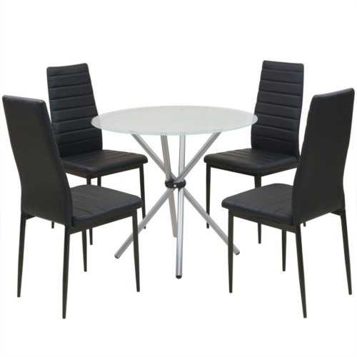 

5 pcs. Dining table dining table with chairs