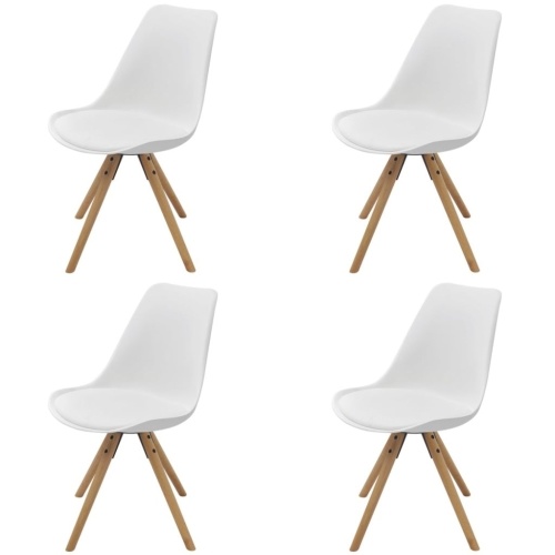 

Dining Chairs 4 pcs. Faux Leather White