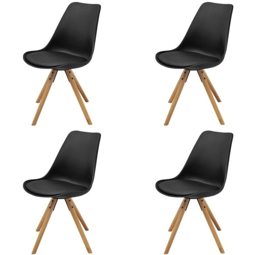 

Dining Chairs 4 pcs Artificial Leather Black