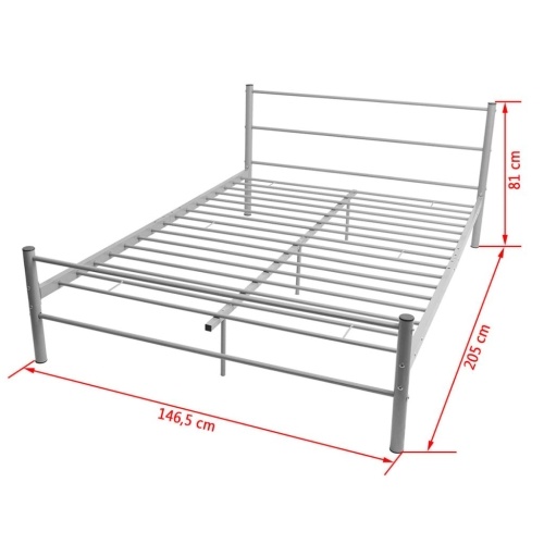 

Bed frame metal gray 140x200 cm