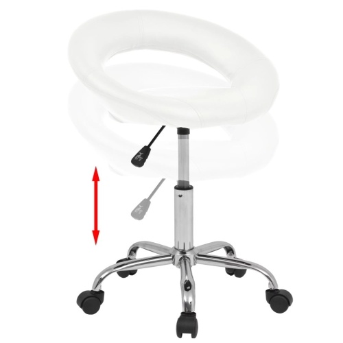 

Swivel Barstool Faux Leather White