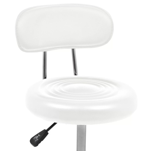  Swivel bar stool 2 pcs. Imitation leather white