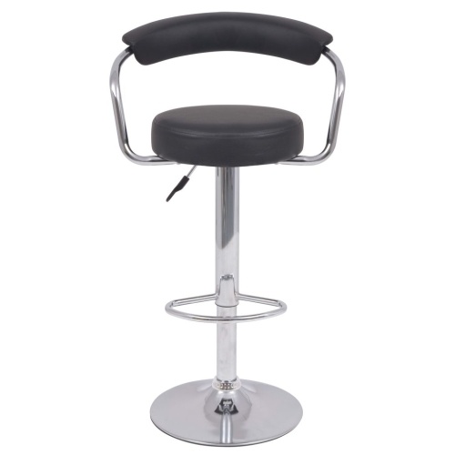 Swivel barstool 2 pcs. Synthetic Leather Black