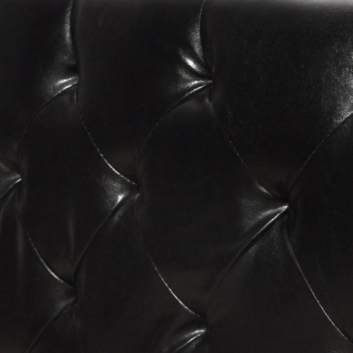 Bed frame imitation leather 140x200 cm black