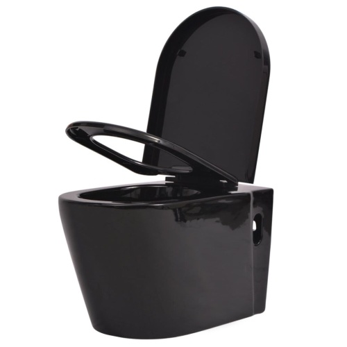 

Wall-mounted toilet ceramic black