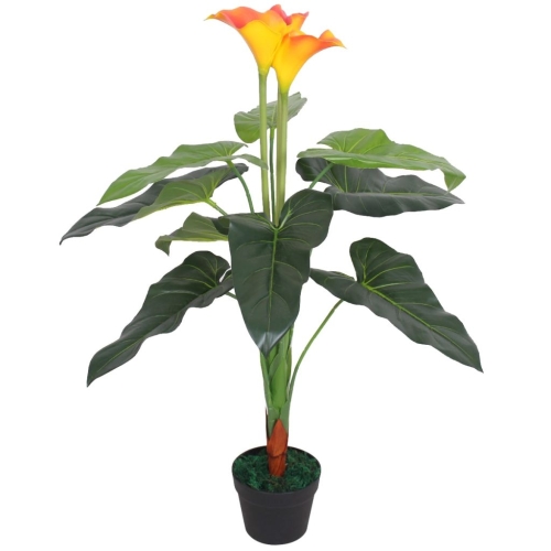 

Artificial Calla Lily Plant with Pot 85 cm Red and Yellow