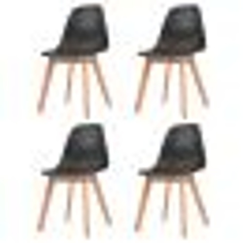 

Dining chairs 4 pieces black