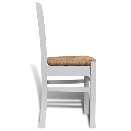 

6 pcs White Paint Wooden Dinning Chair