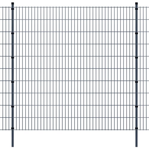 

double rod Matt fence garden fence & post 2008x2030 mm 46m Grey