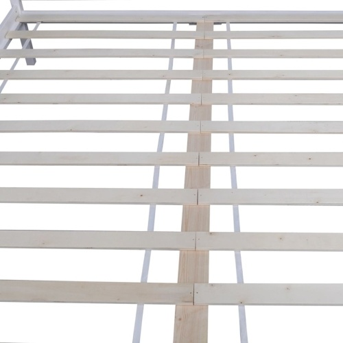 

Double bed with mattress Pine Solid 180 x 200 cm White
