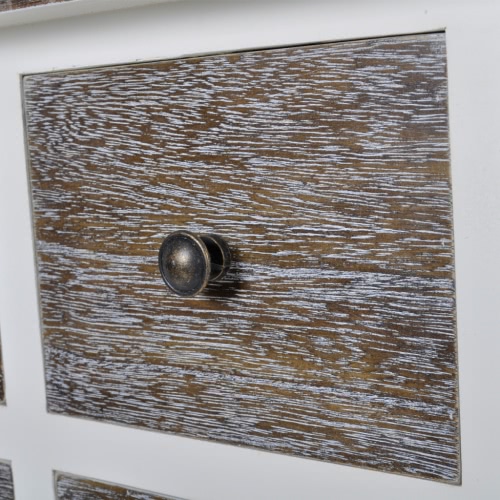 

Console cabinet 6 drawers white wood