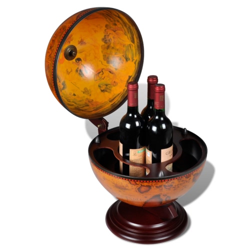

Tabletop Bar Globe with Embowed Stand Wine Liquor Table Stand