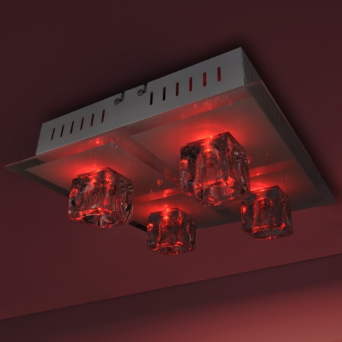 

Светодиодный потолочный светильник RGB Изменение цвета 4 абажура