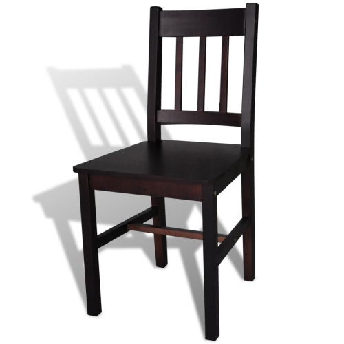 

2 pcs Brown Wood Dining Chair