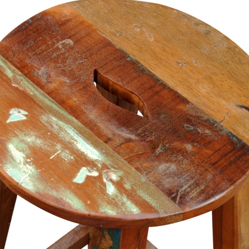 

Reclaimed Solid Wood High Bar Stool