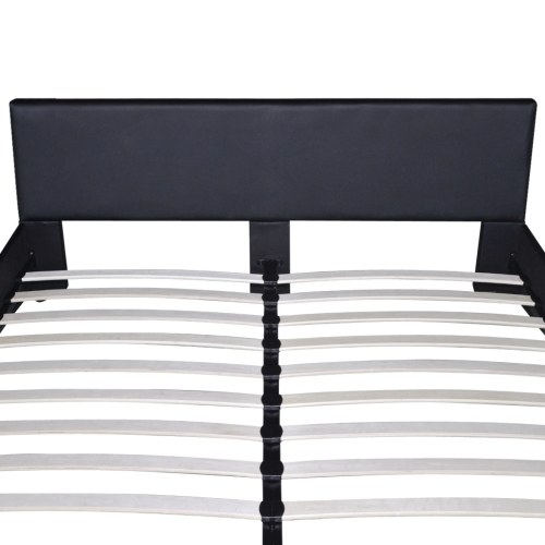 

Bed Frame 5FT King Size/150x200 cm Artificial Leather Black
