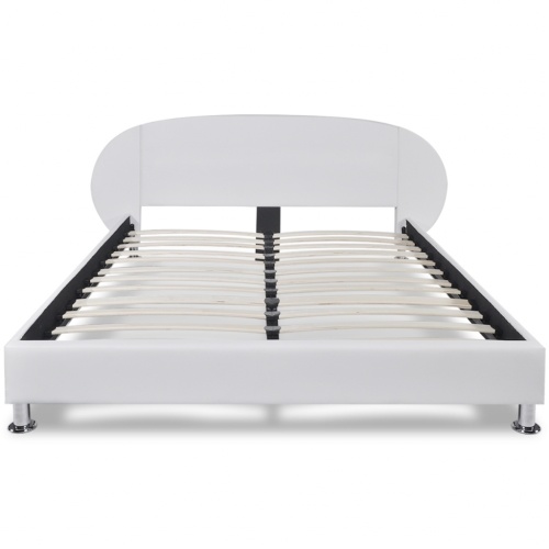 

Bed Frame 4FT6 Double/135x190 cm Artificial Leather White