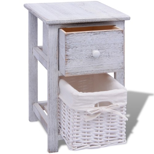 

Shabby Chic Bedside Cabinets 2 pcs Wood White