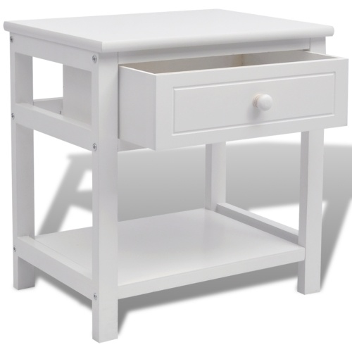 

Bedside Cabinet Wood White