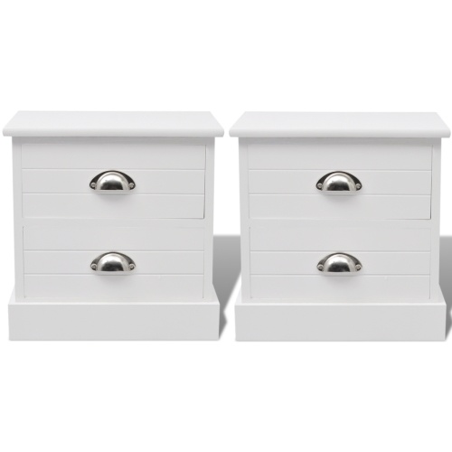 

French Bedside Cabinets 2 pcs White