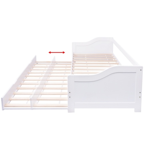

Pull Out Sofa Bed/Day Bed Pine Wood White 200x90 cm