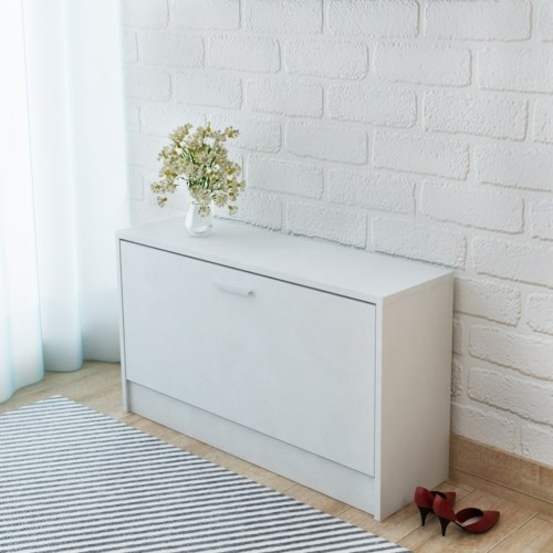 

Shoe Storage Bench White 80x24x45 cm