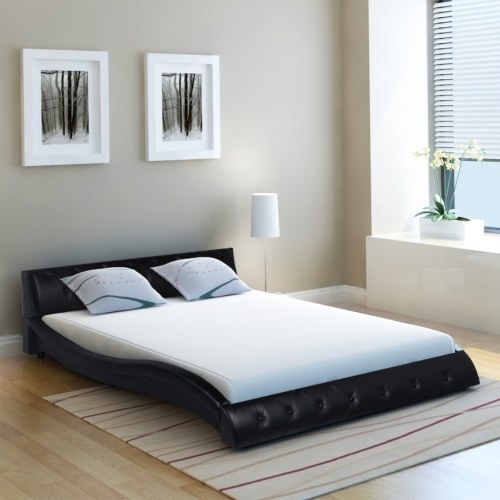 

Bed Frame Artificial Leather 4FT6 Double/135x190 cm Black