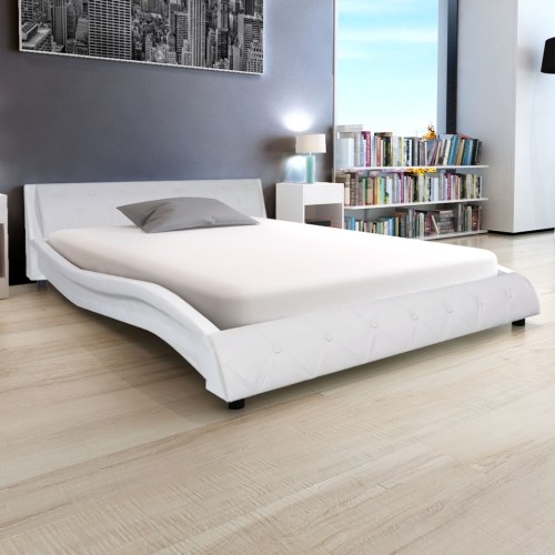 

Bed Frame Artificial Leather 5FT King Size/150x200 cm White