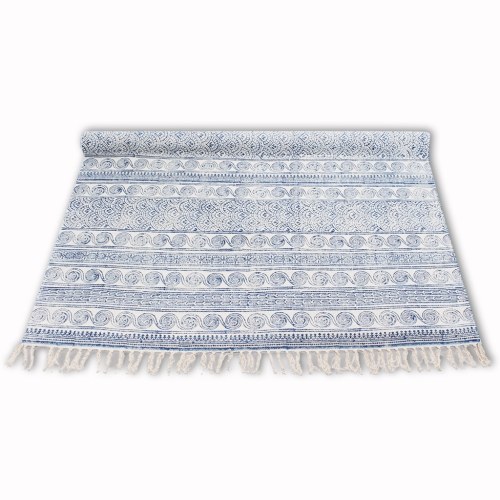 

Cotton Rug 180x120 cm Blue