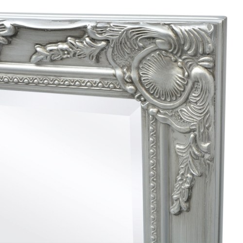 

Wall Mirror Baroque Style 120x60 cm Silver