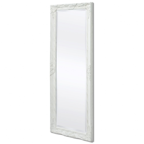 

Wall Mirror Baroque Style 140x50 cm White