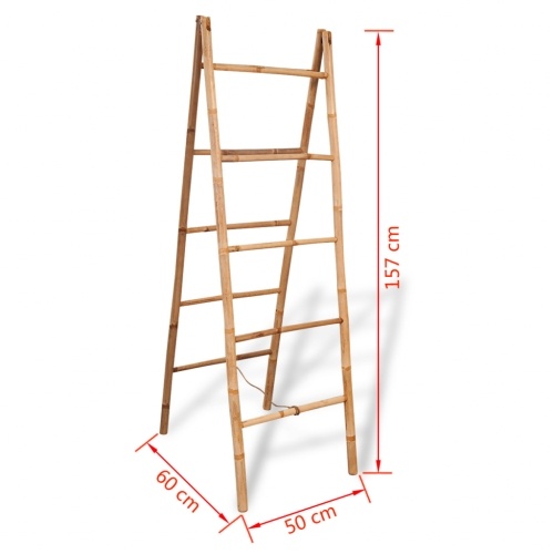 

Double Towel Ladder with 5 Rungs Bamboo 50x160 cm