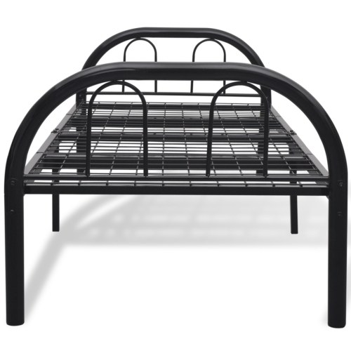 

Single Bed Metal Black 75x190 cm/2FT6 Small Single