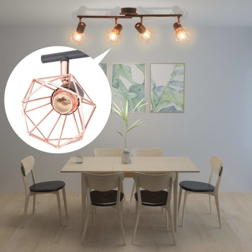 

Ceiling Lamp with 4 LED Filament Bulbs 16 W