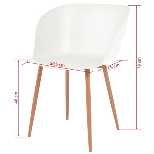 Dining Chairs 2 pcs White