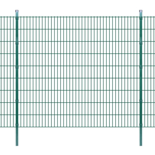 2D Garden Fence Panels & Posts 2008x1830 mm 22 m Green