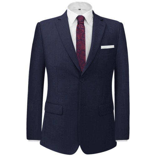 

Men's Two Piece Business Suit with Extra Pants Navy Size 46