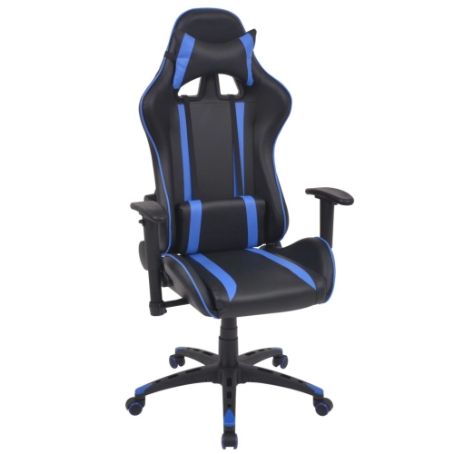 

Reclining Office Chair Artificial Leather Blue
